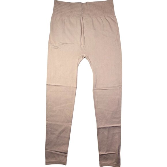ninexis Pants - Ninexis Fleece Leggings Womens Large Taupe High-Waisted Textured Yoga New Tags